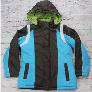 Kid's North Point Jacket  Blue & Brown Size 12